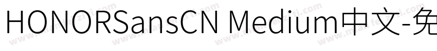 HONORSansCN Medium中文字体转换